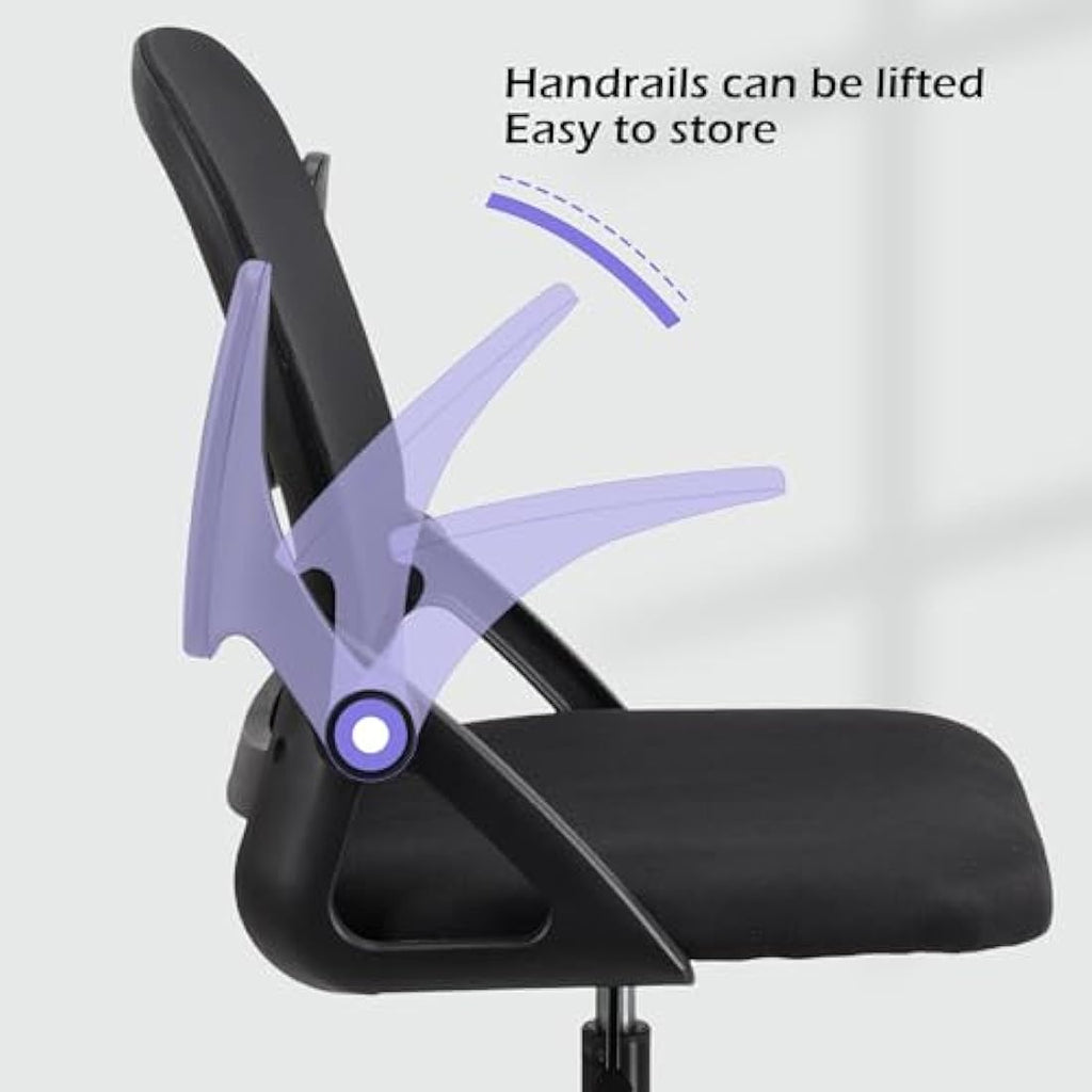 T-THREE Ergonomic Mesh Office Chair - Adjustable Swivel Desk Seat, Black