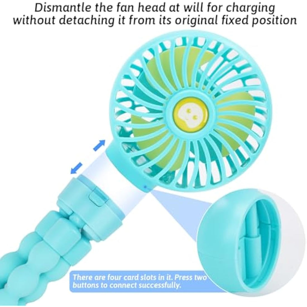 Jolof Store Portable Stroller Fan – Rechargeable USB Clip-On Fan