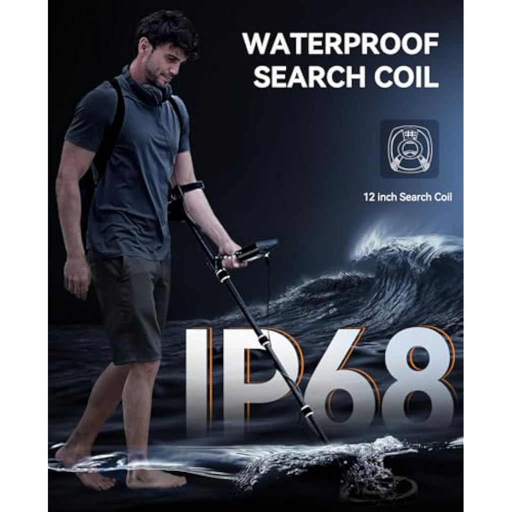 SUNPOW Professional Metal Detector – Waterproof IP68 Coil & 5 Modes