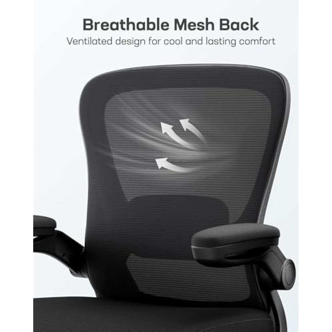 Marsail Ergonomic Office Chair | 3D Lumbar Support & Flip-up Arms