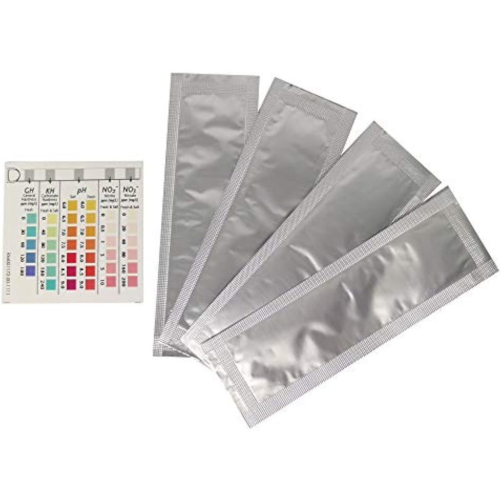 API 5-in-1 Aquarium Test Strips for Fresh and Saltwater, 4-Count