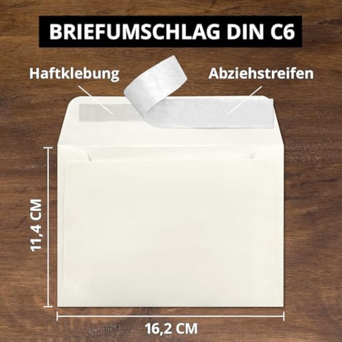 Gustav Neuser C6 Envelopes - Natural White Self-Adhesive - 200 Pack