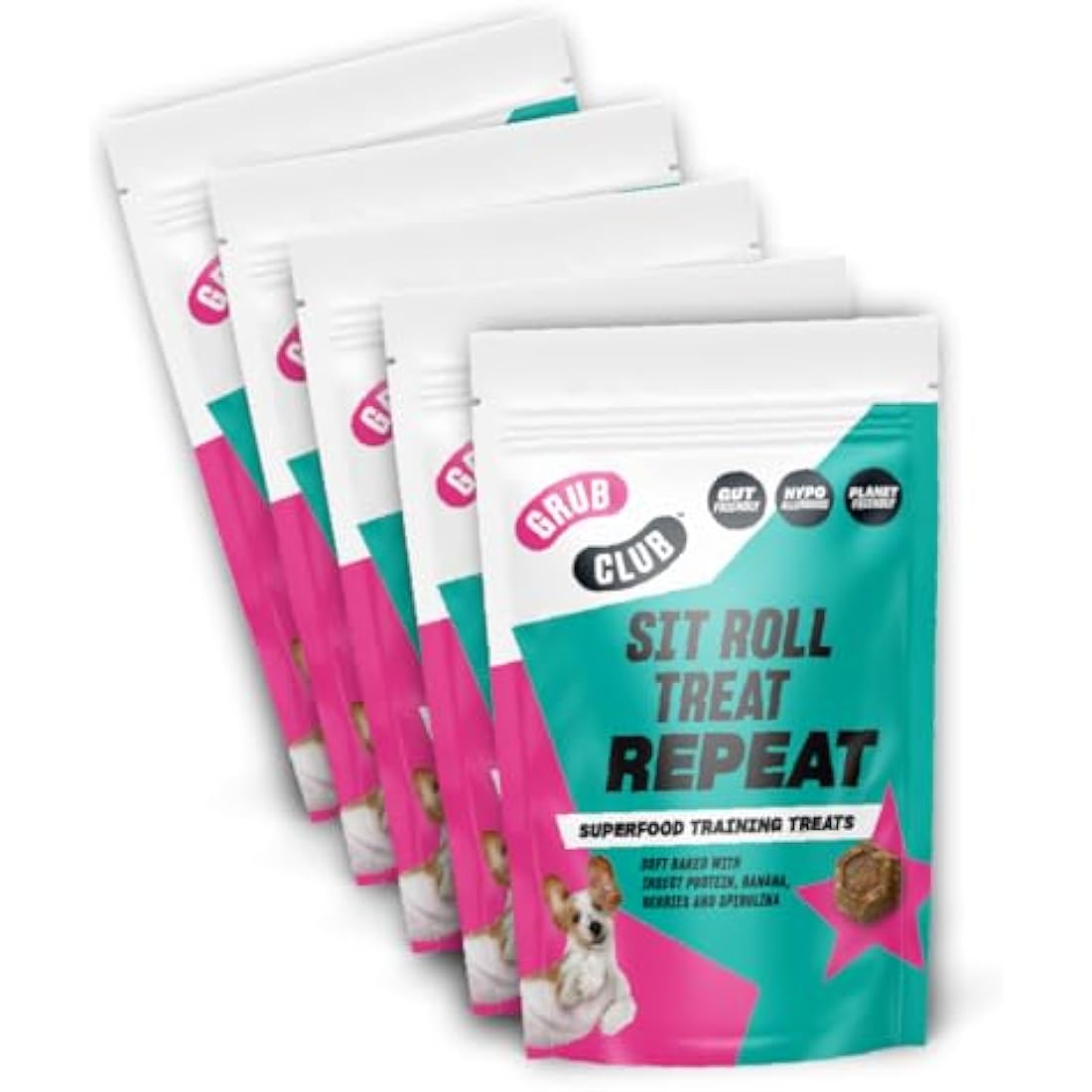 Grub Club Insect Protein Dog Treats – Grain Free Hypoallergenic (10x100g)