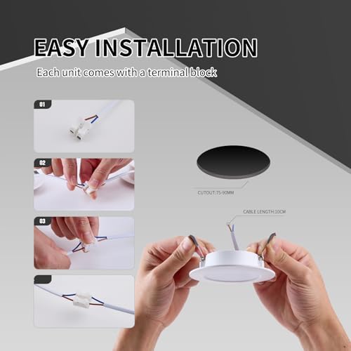 Grebbeam 20x 5W IP44 LED Recessed Ceiling Lights - 6000K Cold White