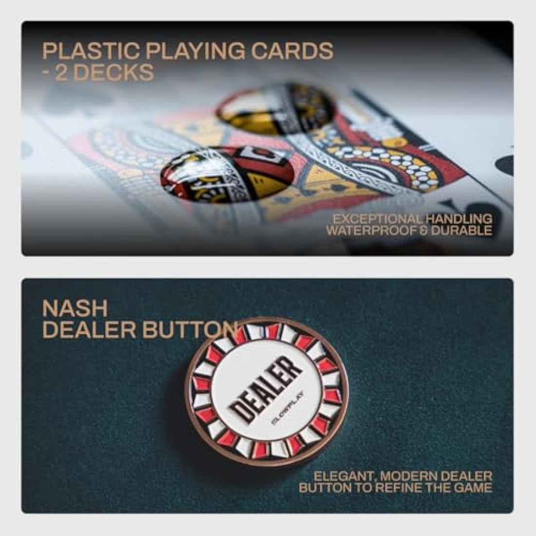 SLOWPLAY Nash 500 PCS Clay Poker Chips Set with Polycarbonate Case