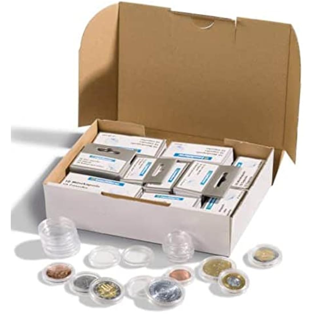 Lighthouse Euro Coin Capsules Assortment - Durable Acrylic - 110 Pack