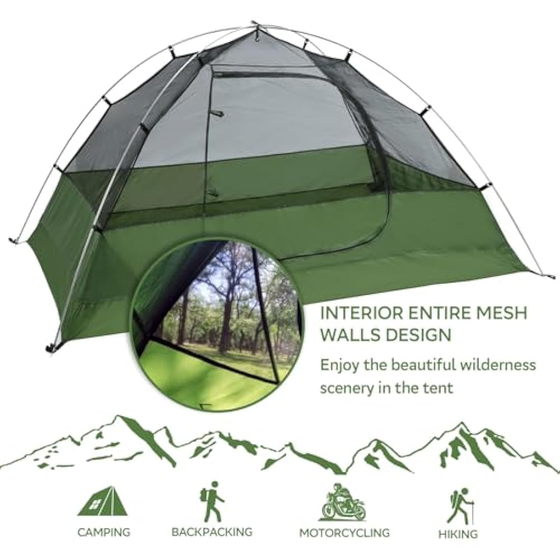 Clostnature 1 Person Backpacking Tent – Waterproof Lightweight 3 Season