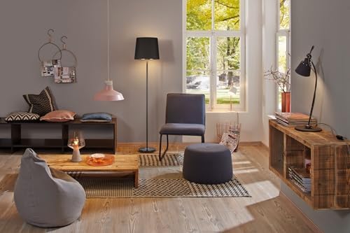 Paulmann Neordic Enja Floor Lamp – Scandi Fabric Shade Black/Copper