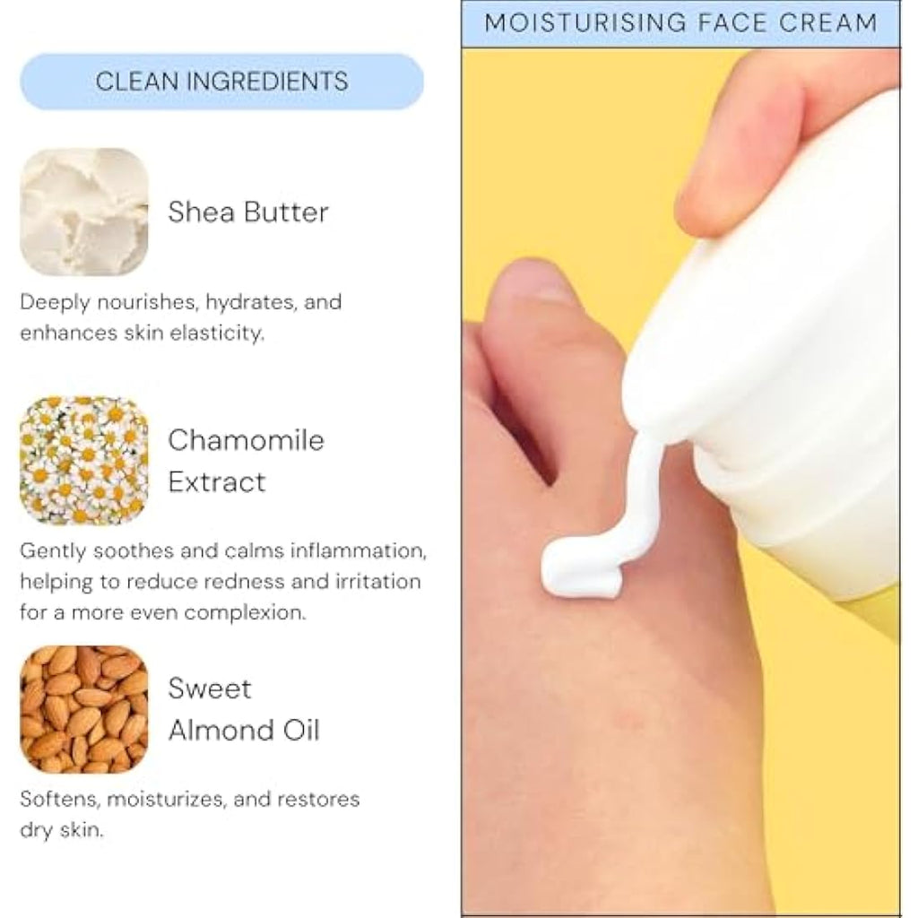 Lav Kids Natural Skincare Bundle - Foaming Cleanser and Face Cream Set