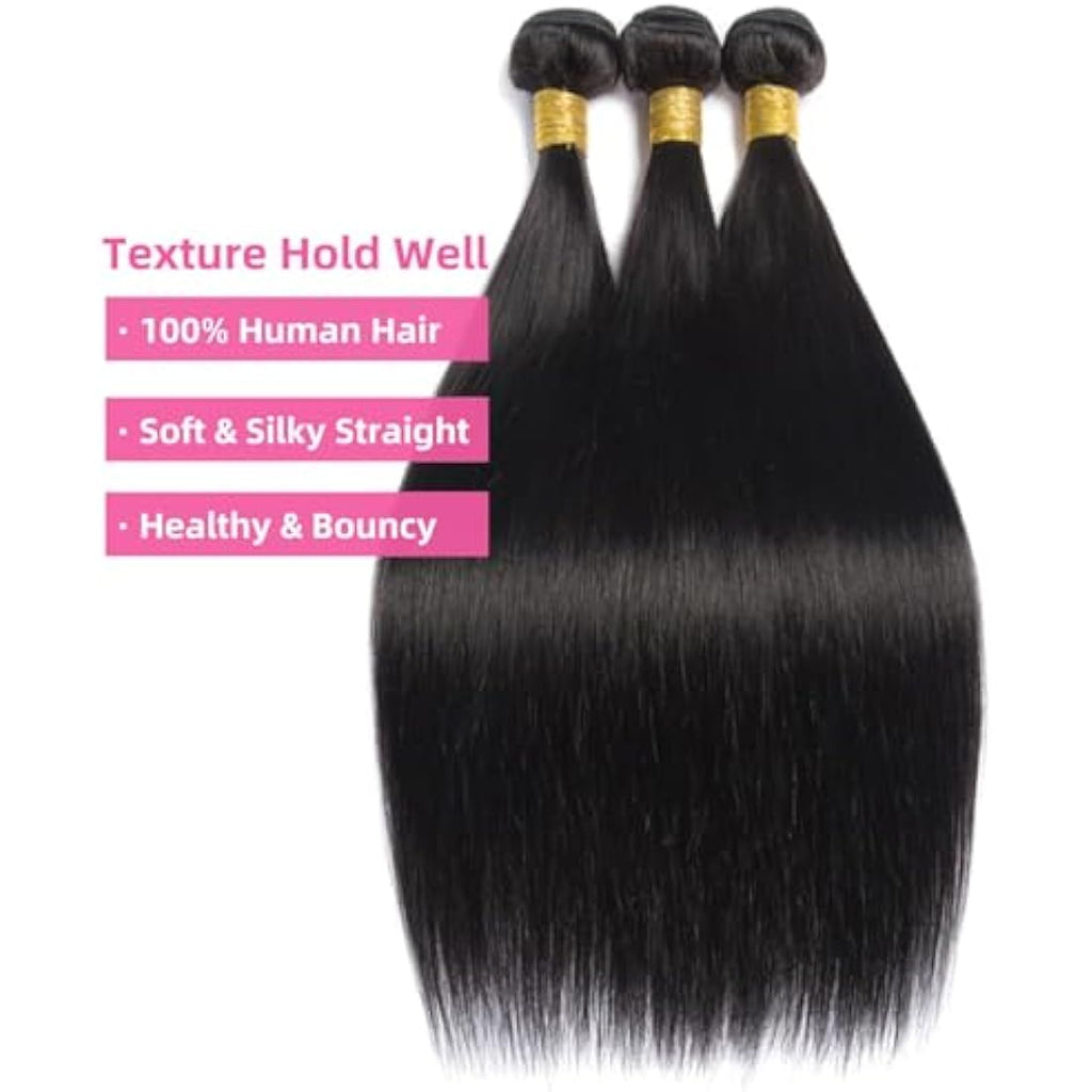 PerisModa Brazilian Straight Human Hair Bundles - 12A Virgin Weave