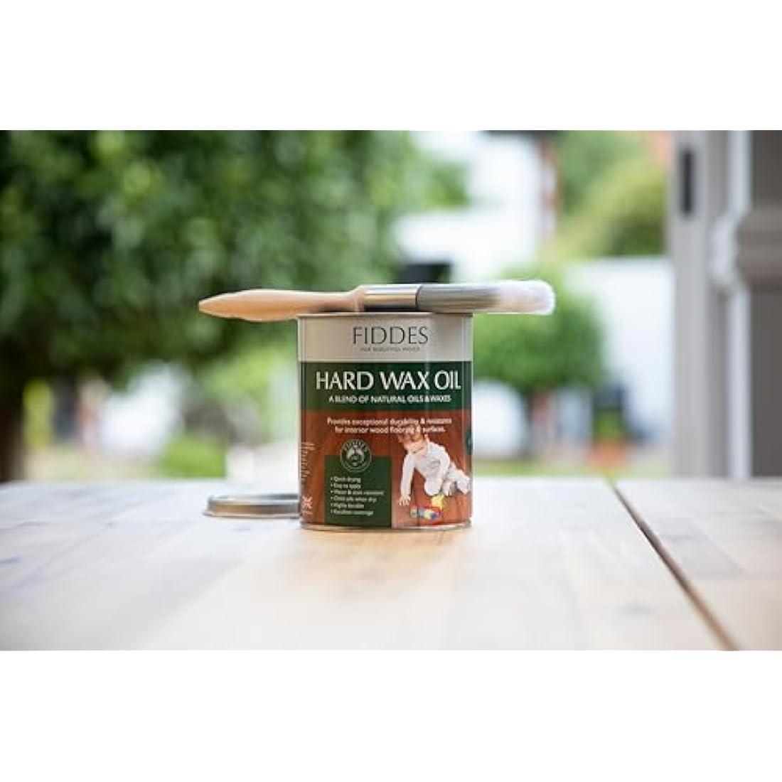 Fiddes Hard Wax Oil Satin Finish - Clear Wood Floor Sealant, 250ml
