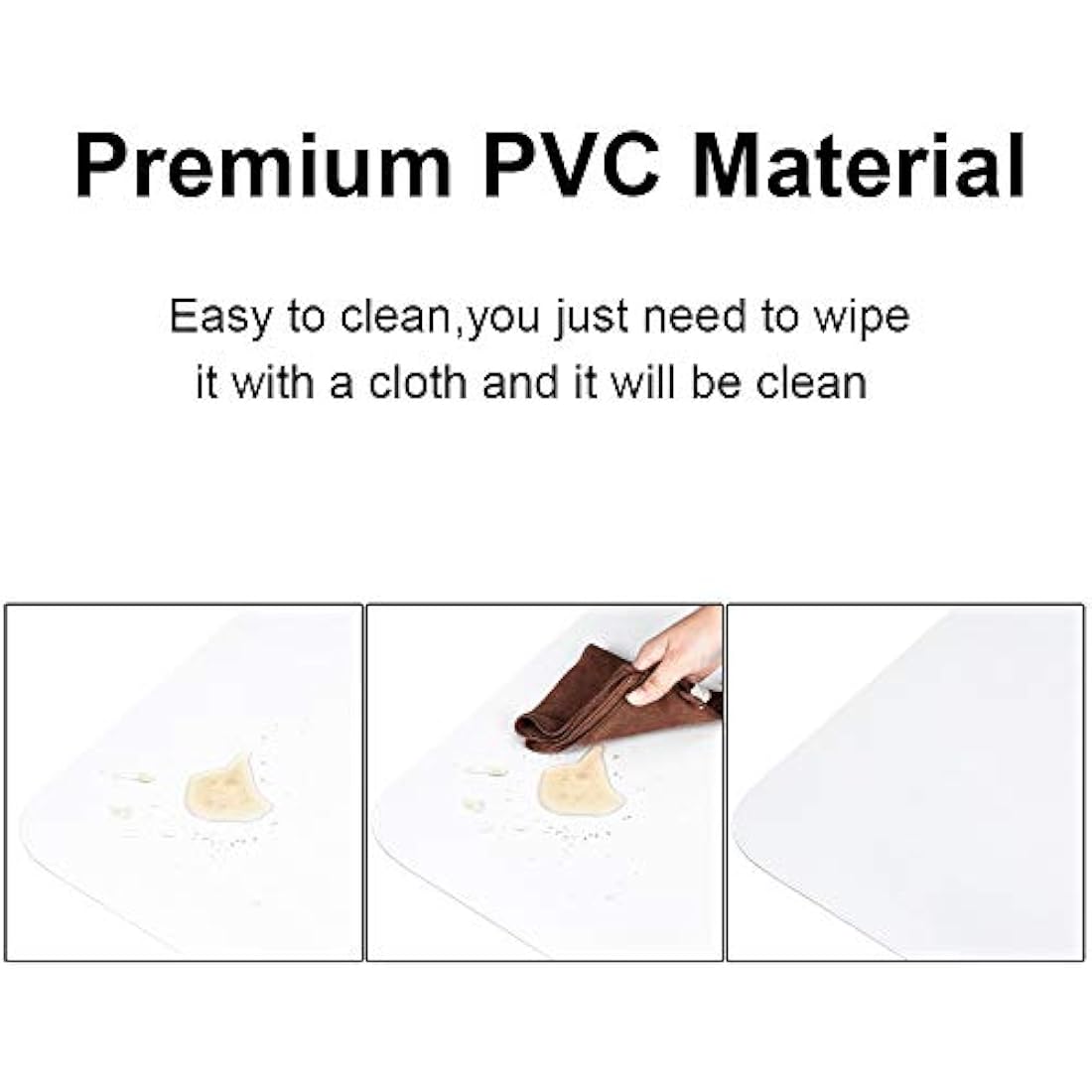 Kuyal Clear PVC Chair Mat for Hard Floors | 75 x 120 cm Floor Protector