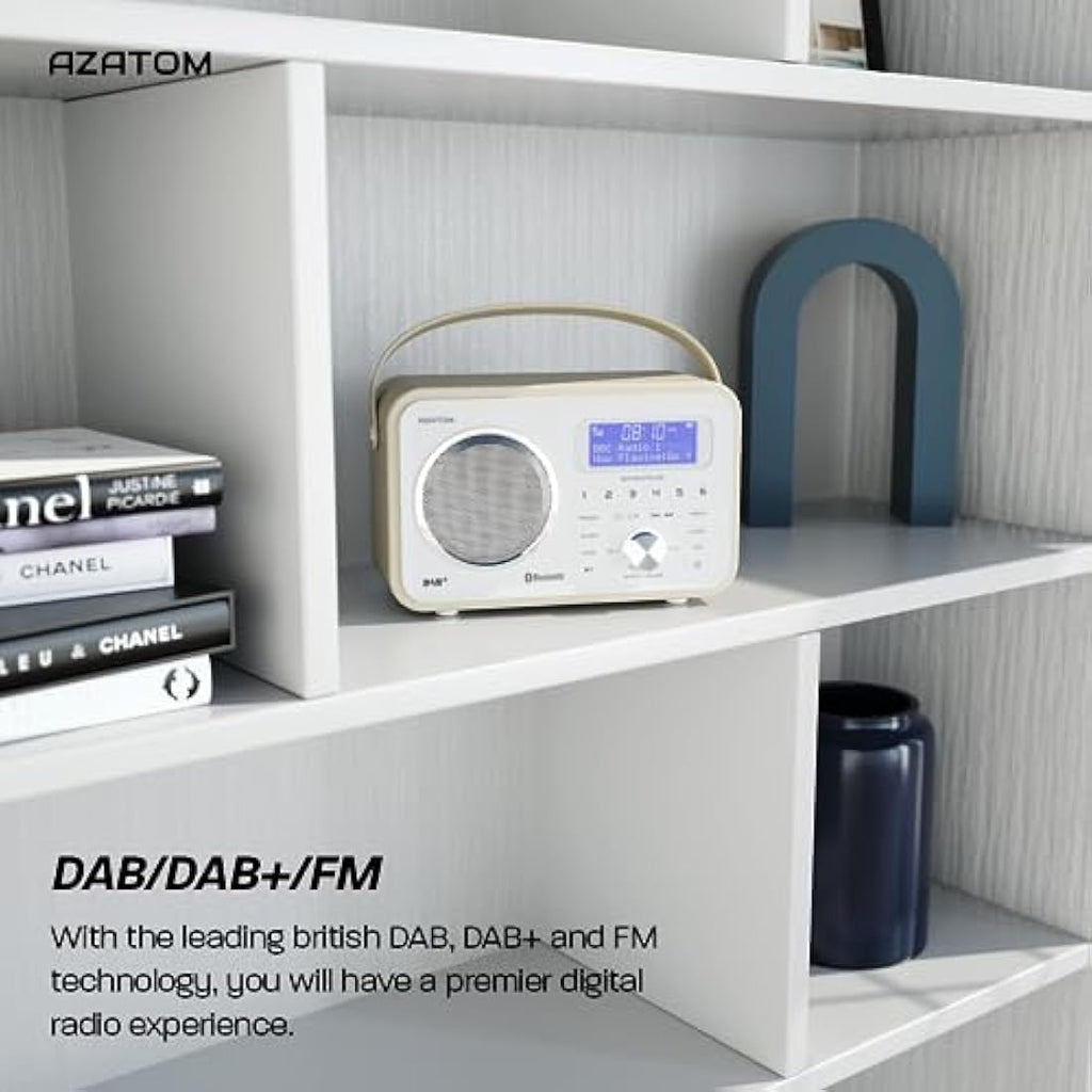 Azatom Spitalfields 2 DAB/DAB+ & FM Portable Radio - Bluetooth, White