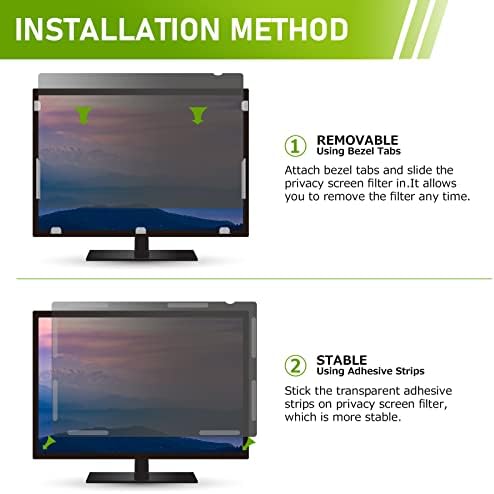 LAMA 24 Inch Computer Privacy Screen Filter | Anti-Glare & Blue Light