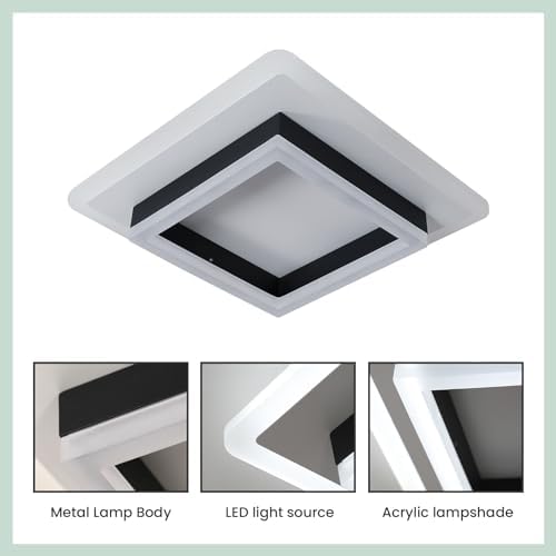 Modern Square LED Ceiling Light – 30W Cold White 6500K