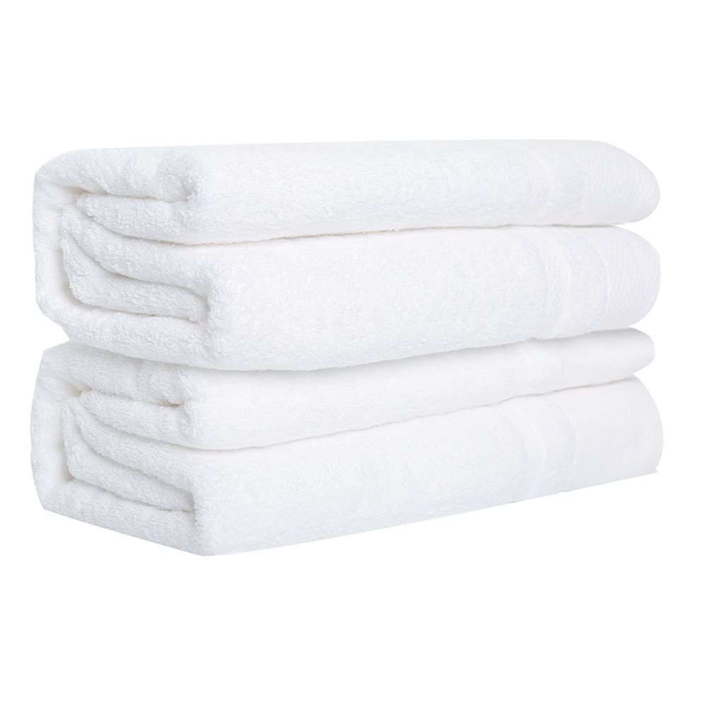 Sense Gnosis 100% Cotton Bath Towels Set of 2 | Ultra Absorbent, 27.5x55"