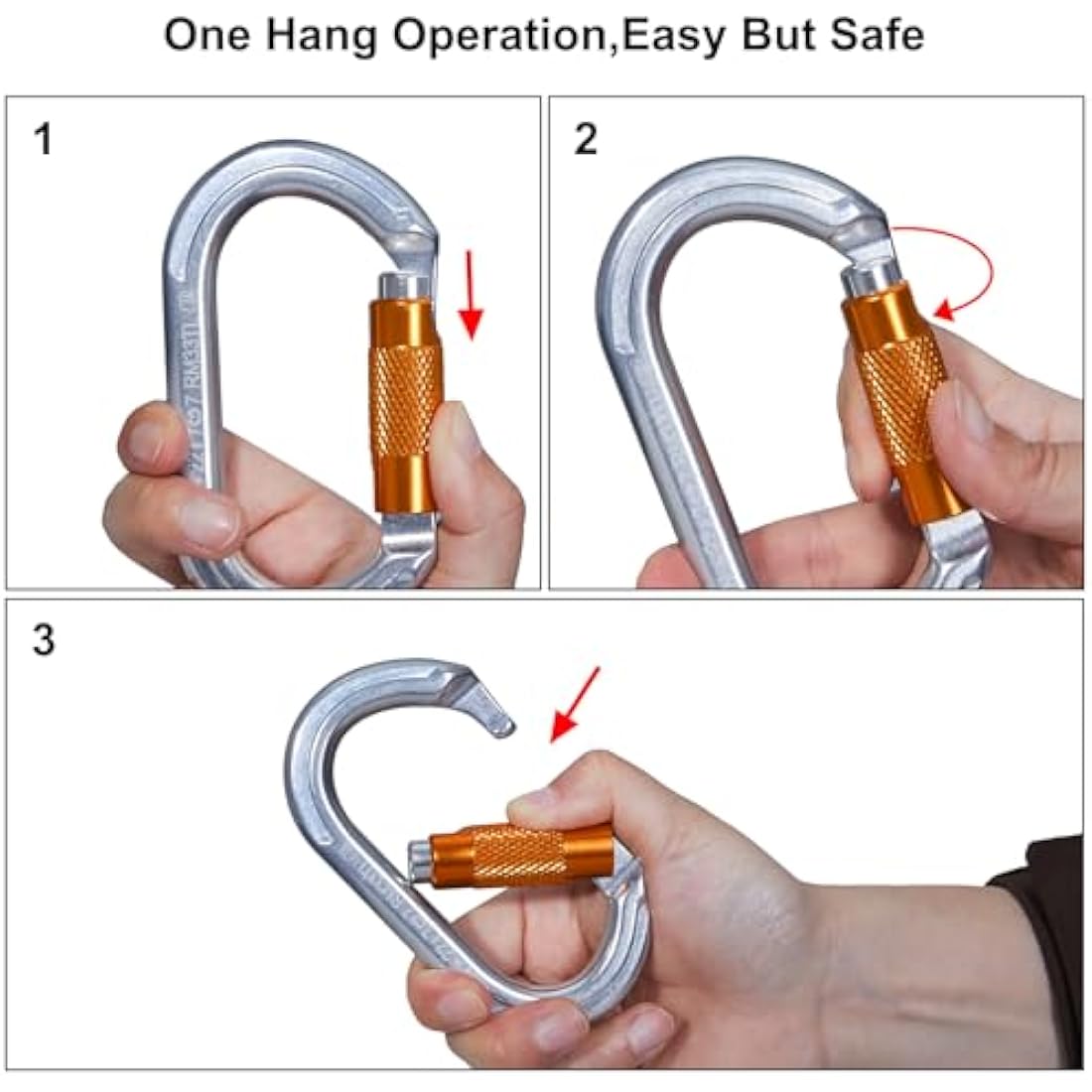 Jolof Store Auto Locking Climbing Carabiner | 22KN Aircraft Aluminum