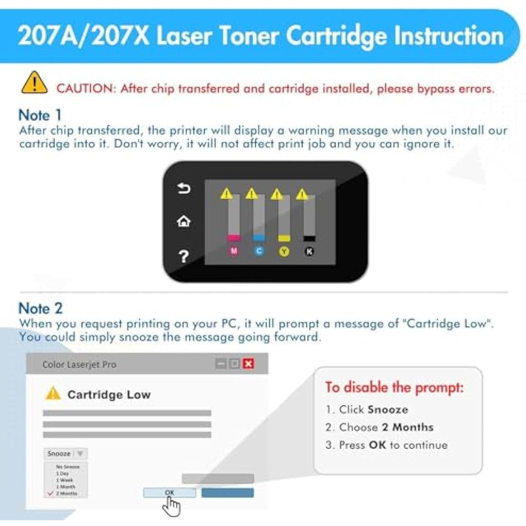 207X Compatible Toner 4-Pack for HP Color LaserJet Pro M283fdw