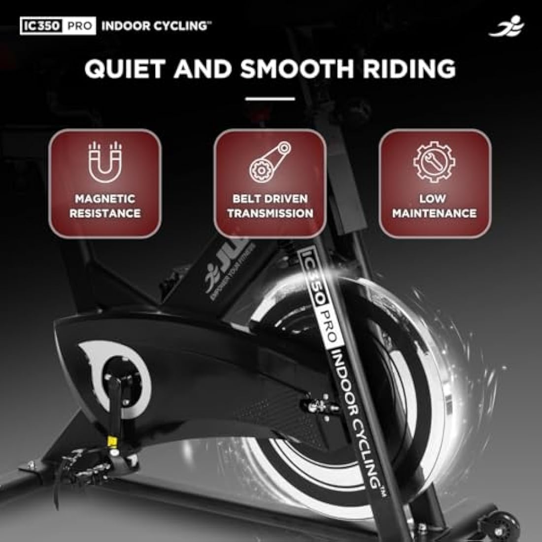 JLL IC350 PRO Indoor Exercise Bike | Magnetic Resistance Belt Drive