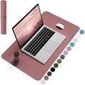 YSAGi PVC Leather Desk Pad – Waterproof Non-Slip Writing Mat, Dark Pink