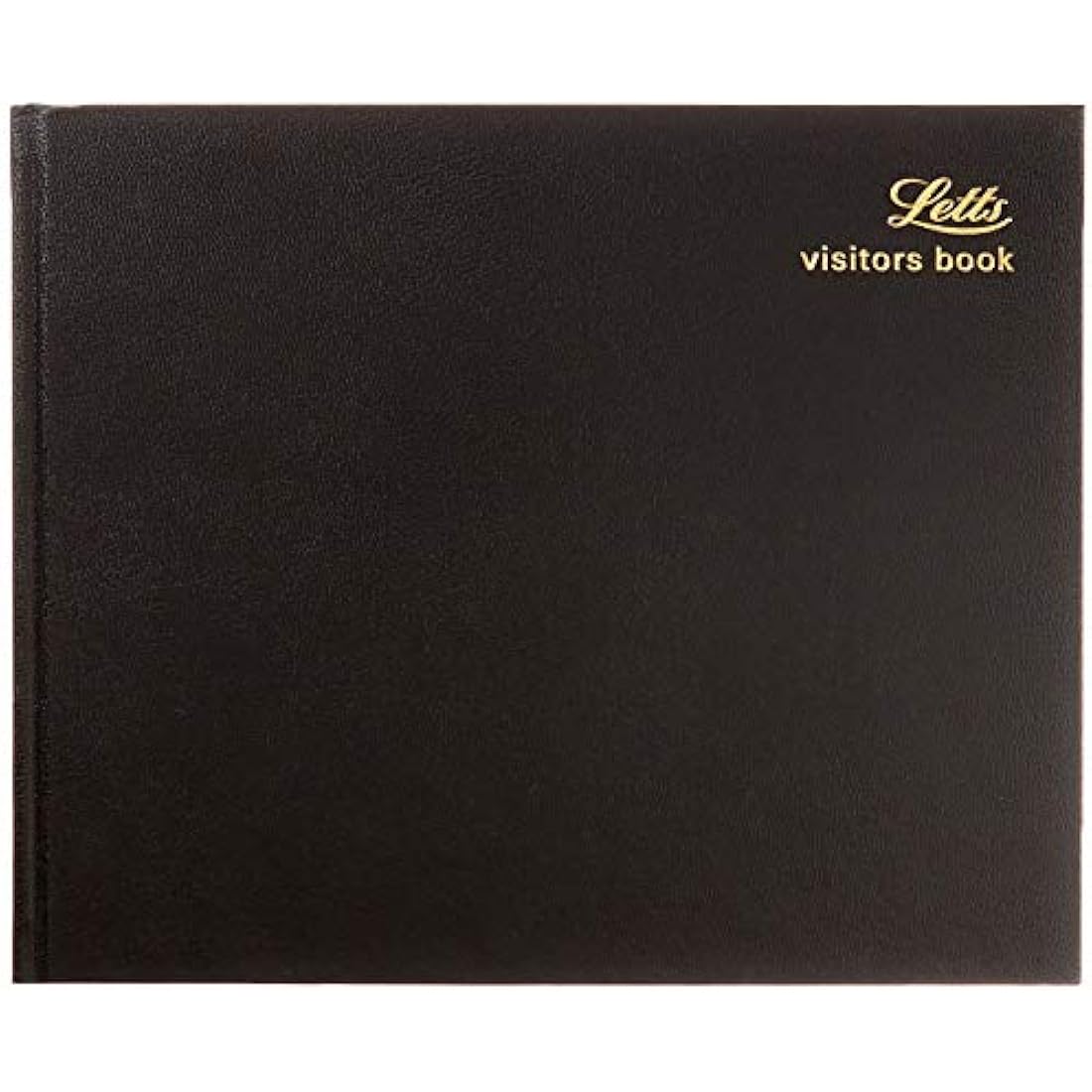 Letts Company Visitors Book | Black Hardcover Guest Register Log Book