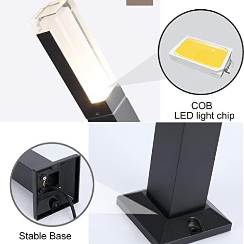 ZTWLEED 60CM LED Outdoor Bollard Light – 2 Pack IP65 Waterproof Garden Lamp
