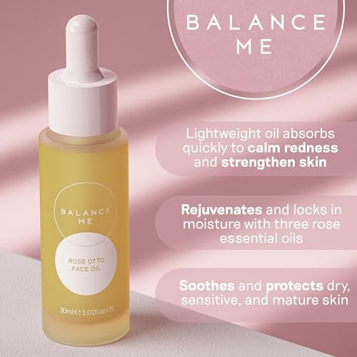 Balance Me Rose Otto Face Oil 30ml – Rosehip Oil for Dry Skin & Redness