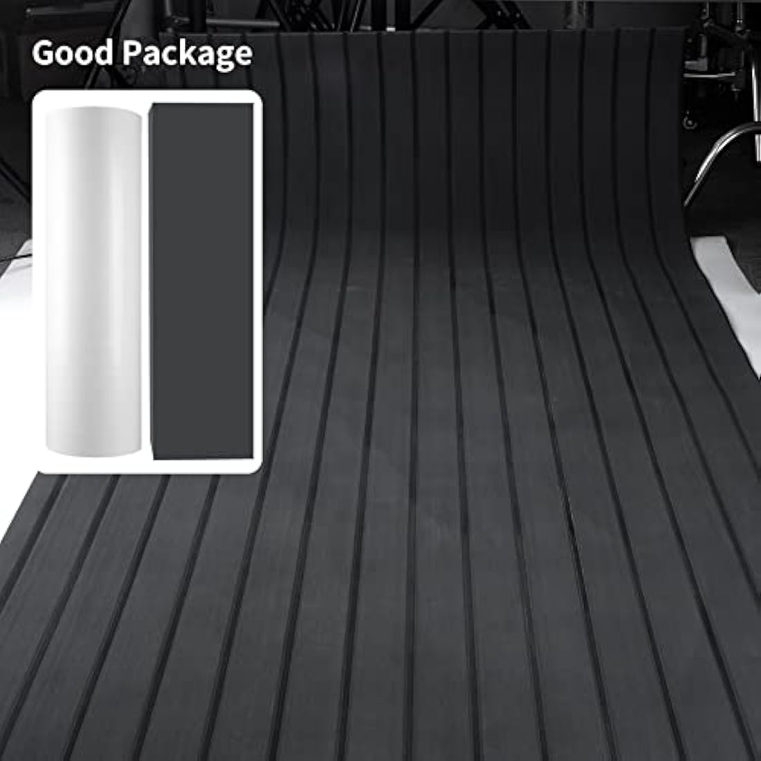 WindRen Faux Teak EVA Marine Foam Boat Decking - 2-Piece Non-Slip Mats