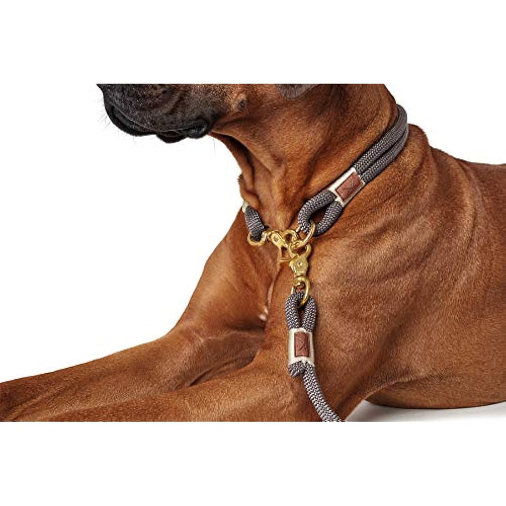 HUNTER Sansibar Rantum Adjustable Rope Dog Leash - Grey, 12mm x 200cm