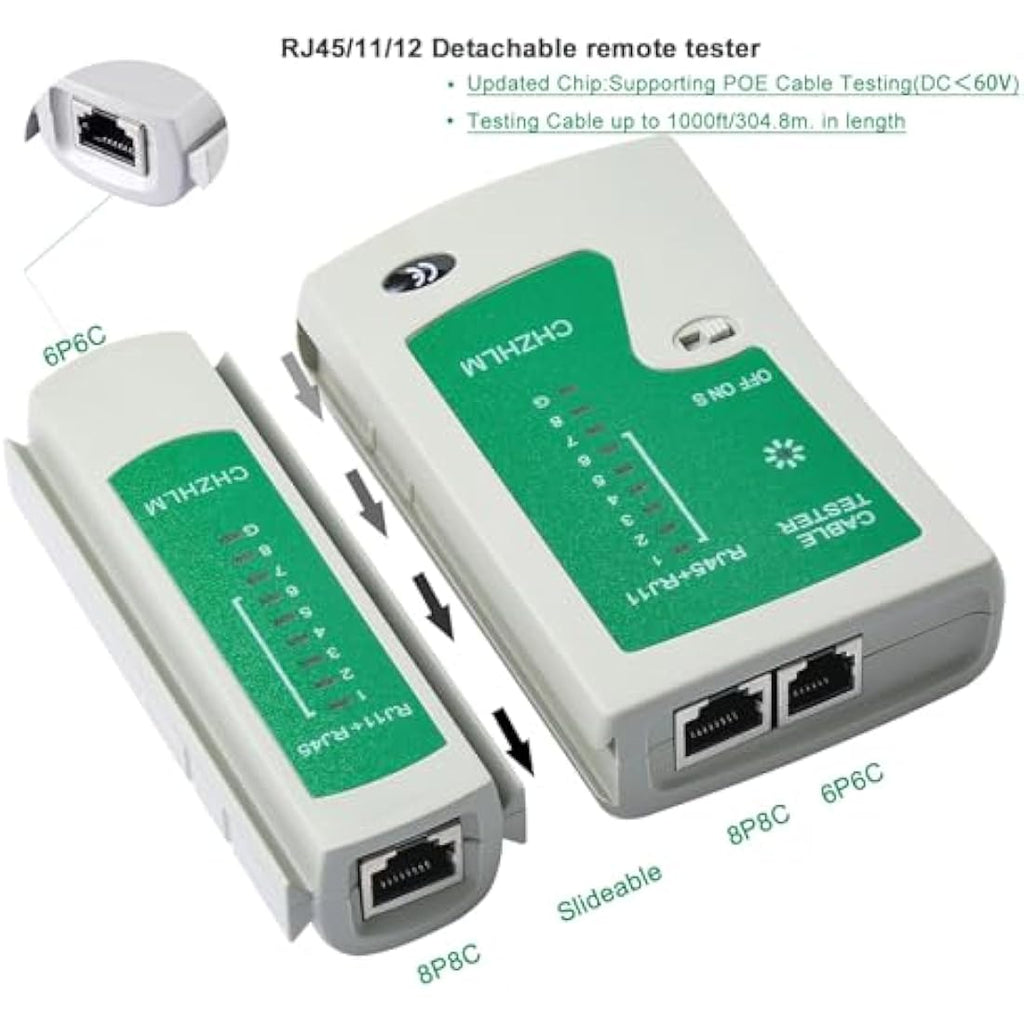 Jolof Store RJ45 Pass Through Crimper Tool Kit for Cat5 Cat5e Cat6 Cat6a