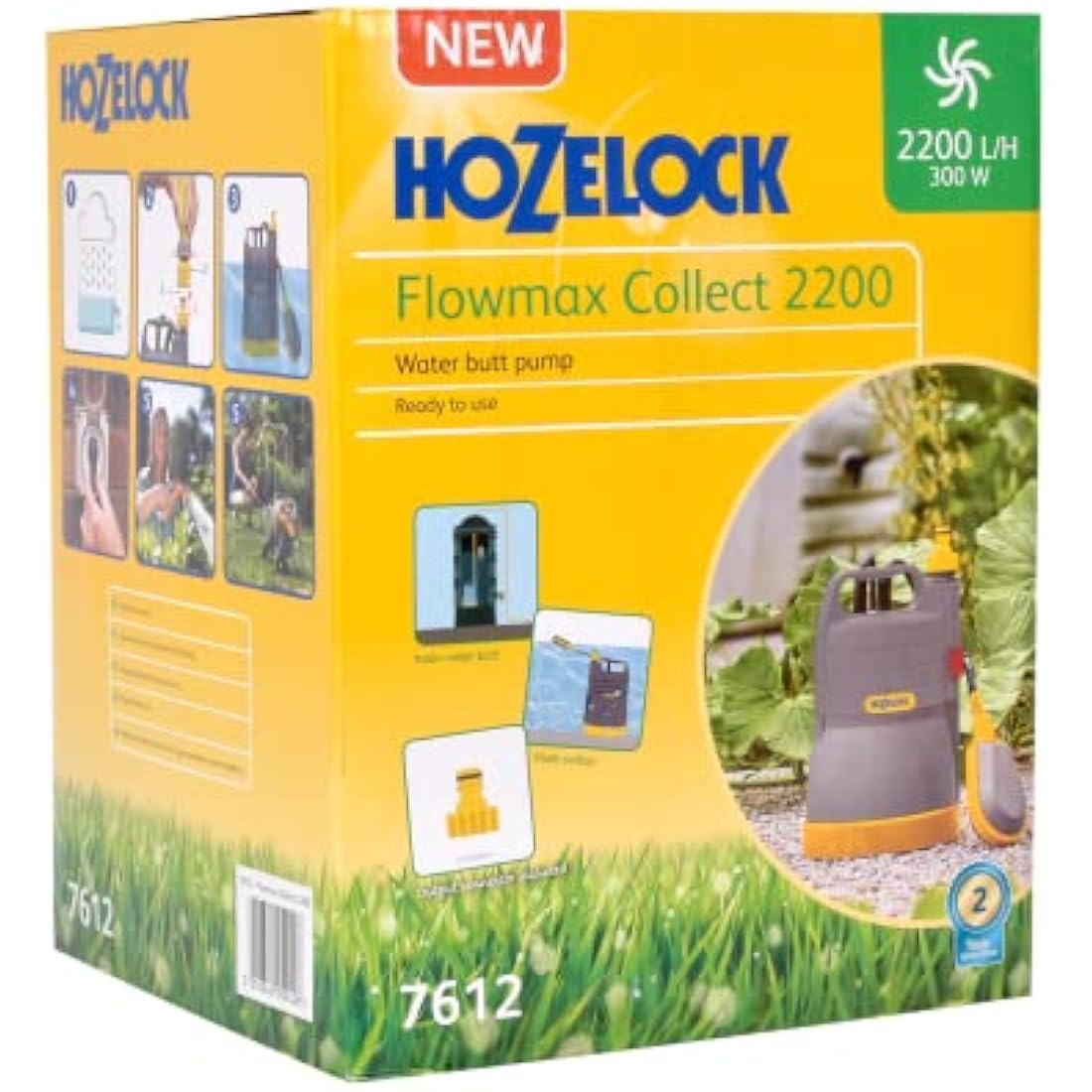 Hozelock Waterbutt Pump 2200 – 2200 LPH for Automatic Watering