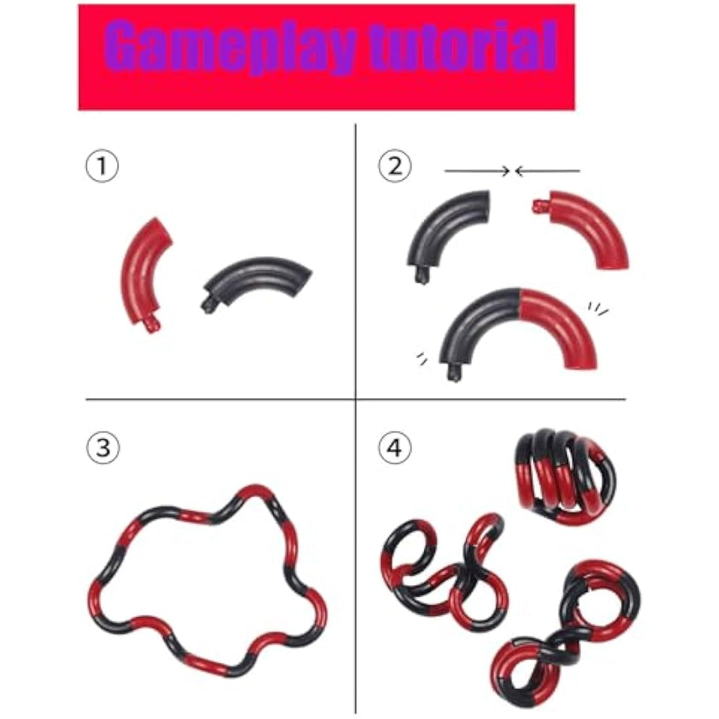 Jolof Store Tangle Fidget Toy – 7 PCS Twisty Sensory Stress Relief
