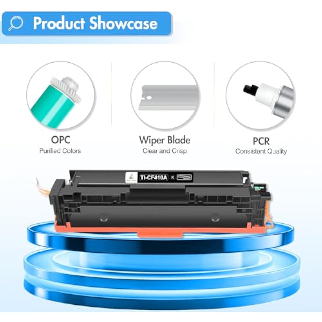 True Image HP 410A CF410A Compatible Toner Cartridge 4-Pack | Black & Color