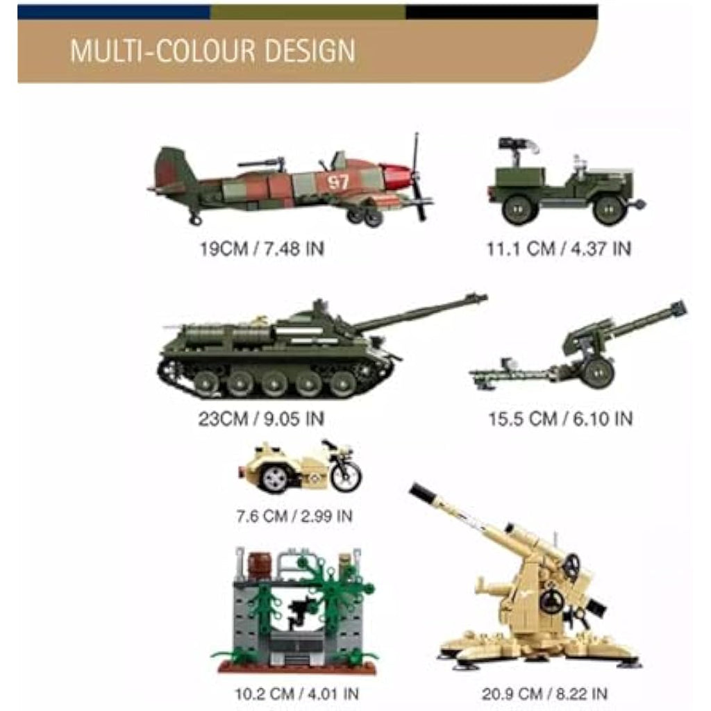 Sluban WWII Battle of Kursk Military Building Blocks Set - 998 Pieces