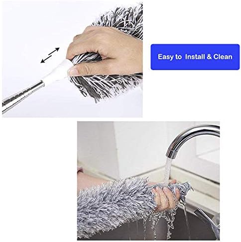 Lomida Microfiber Duster with 100-inch Extendable Pole and Bendable Head