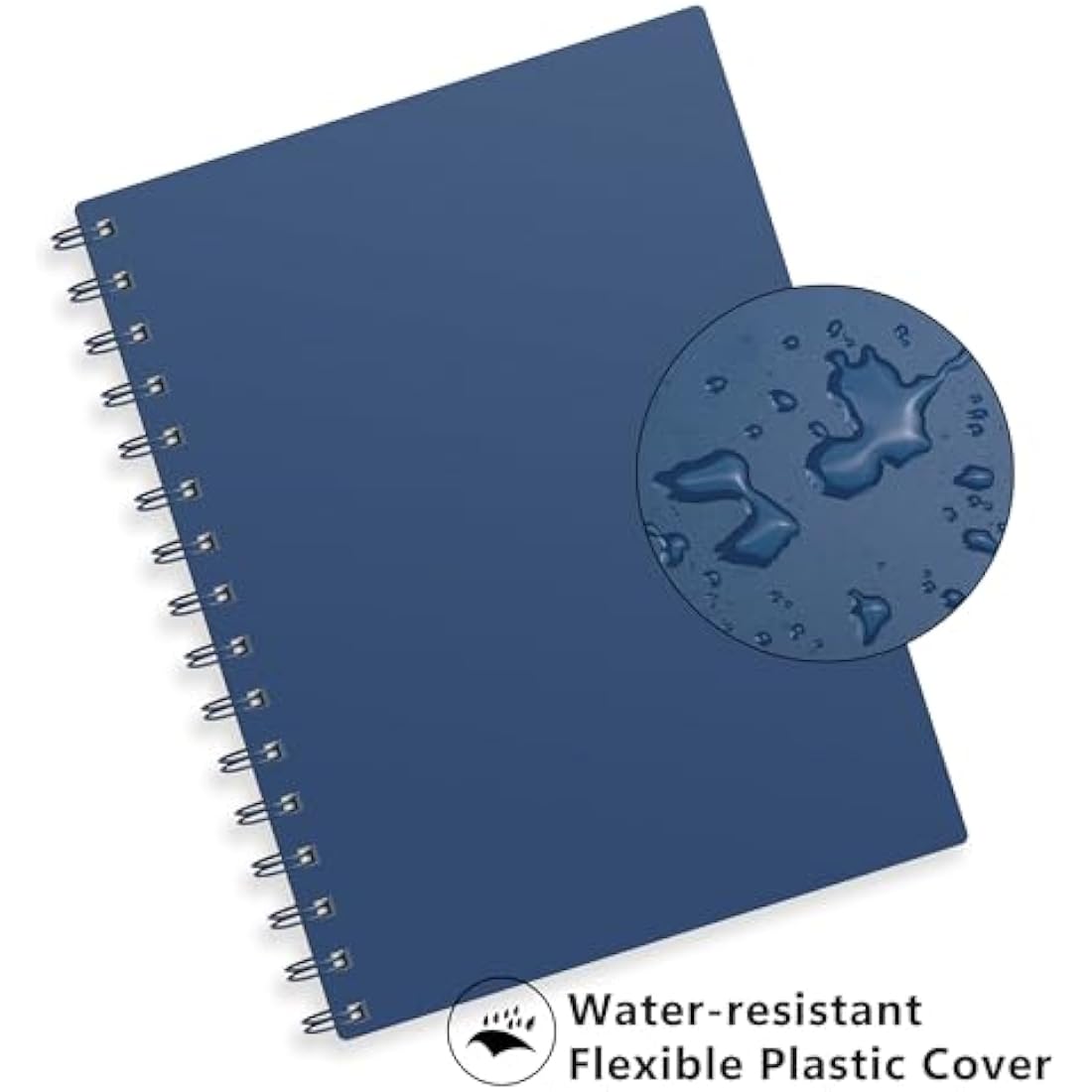 RETTACY A4 Spiral Notebook | 300 Pages College Ruled 100gsm – Navy Blue