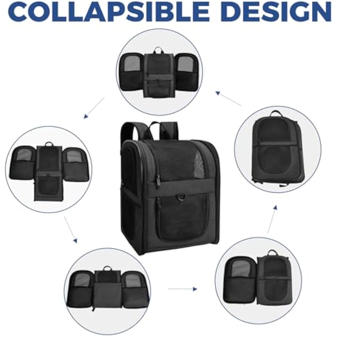 Apollo Walker Pet Carrier Backpack – Airline Approved Hiking Bag, Black