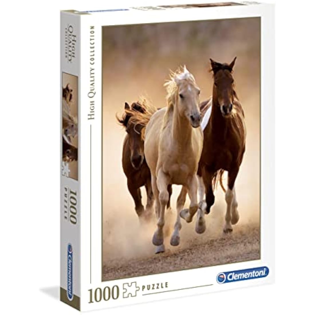 Clementoni Running Horses 1000 Piece Jigsaw Puzzle - High Quality