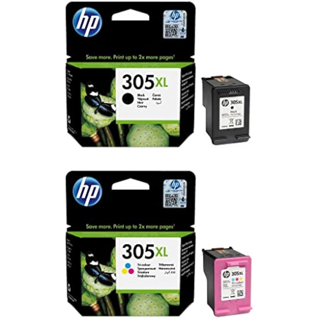 HP 305 XL Original Ink Cartridges (Black & Color) - 2 Pack 6ZA94AE