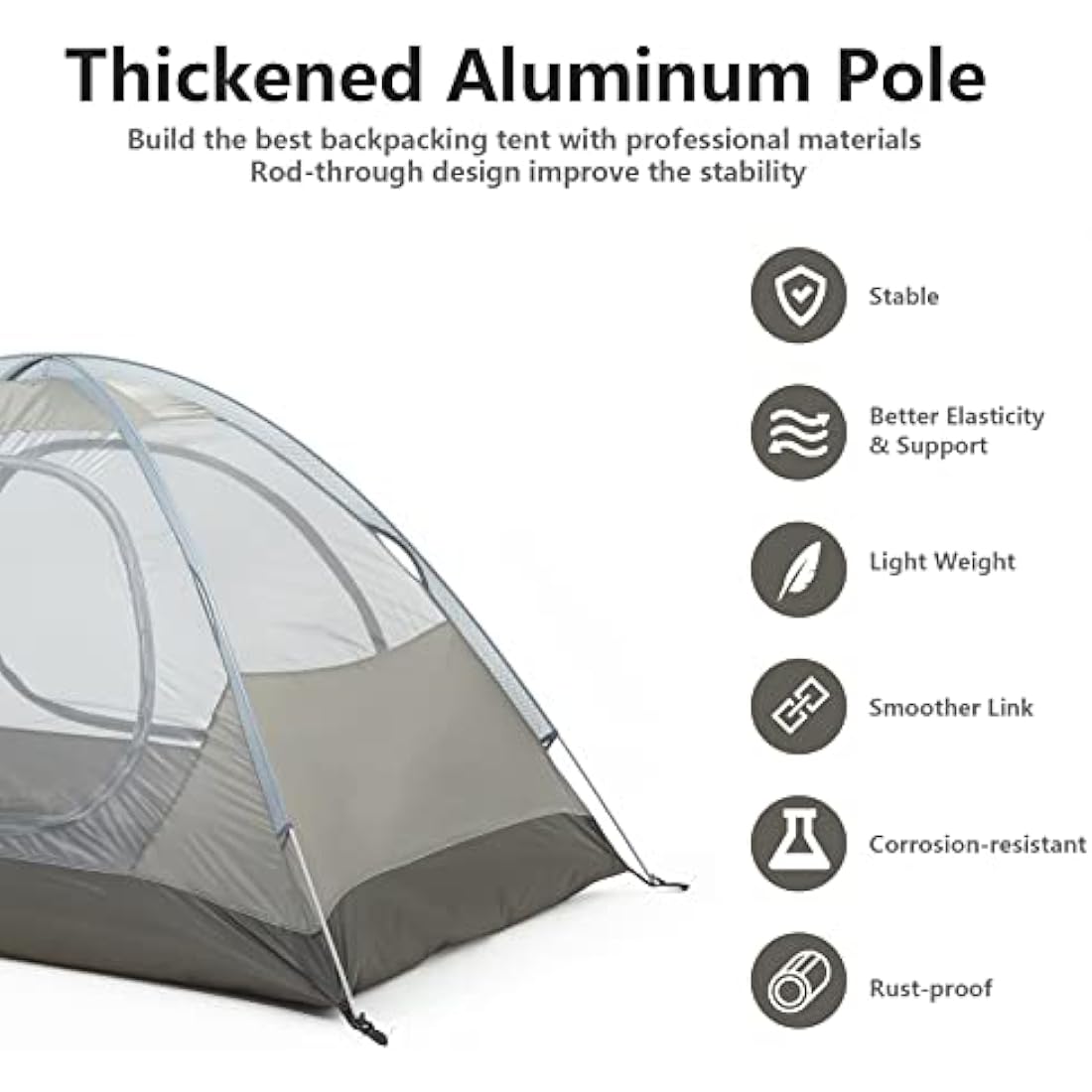 BISINNA 2-Person Backpacking Tent | Waterproof 3-Season Lightweight Tent