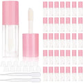 COSIDEA 6ml Pink Lip Gloss Tubes with Big Doe Foot Wand - 30 Pack