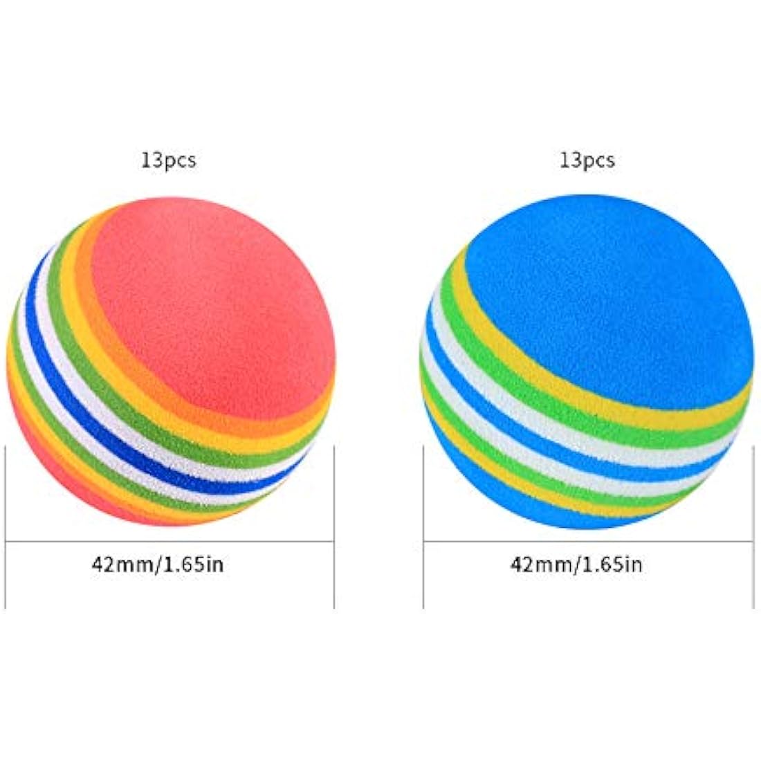 Xiaomoyu 26 Pcs Soft Foam Golf Practice Balls – Red & Blue Training Set
