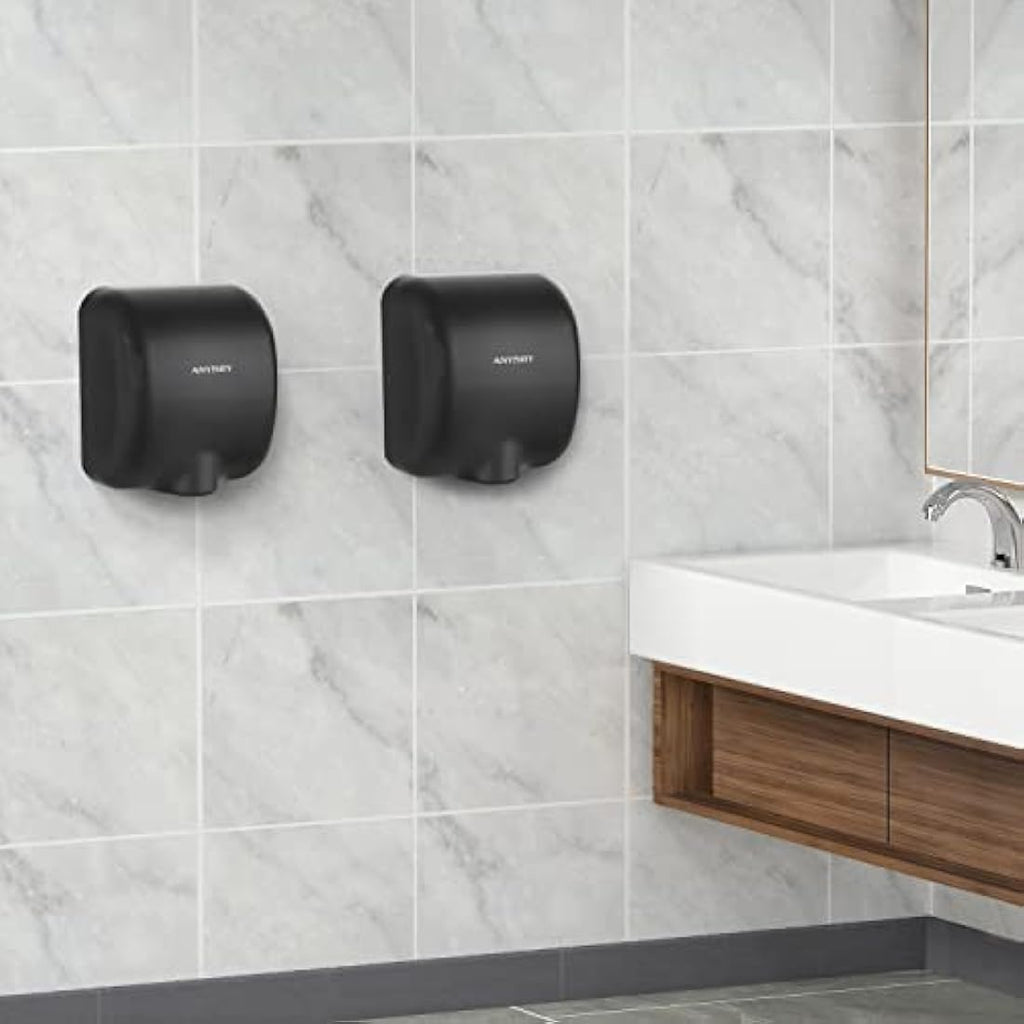 anydry 2800 Commercial Hand Dryer - Matte Black Stainless Steel