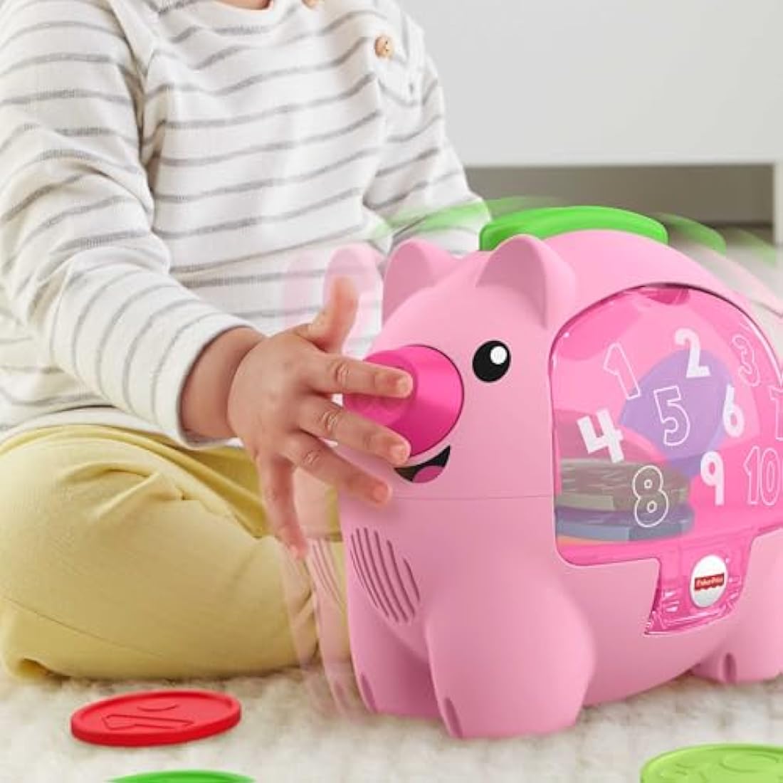Fisher-Price Laugh & Learn Piggy Bank – Musical Counting Baby Toy