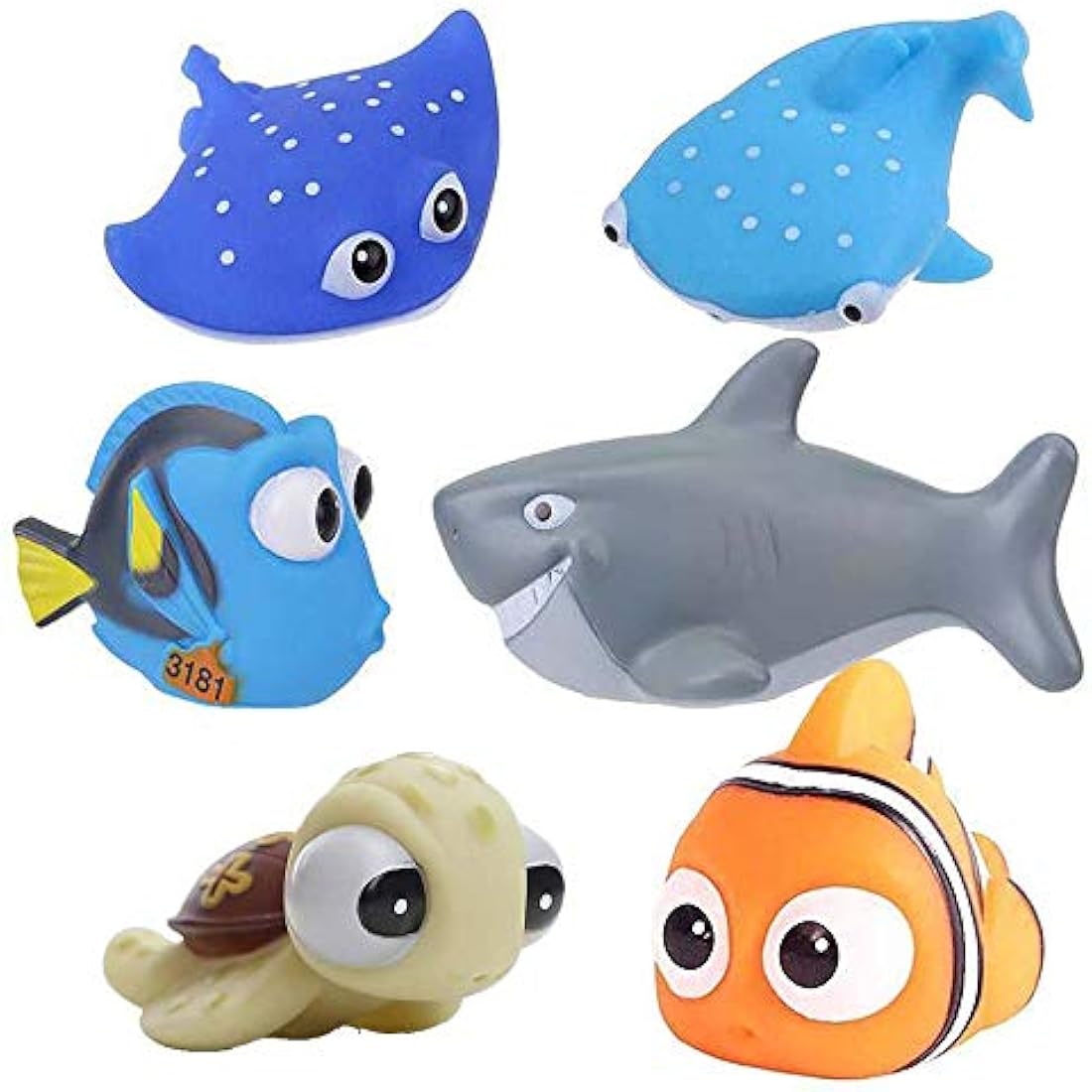 Disney Finding Dory & Nemo Bath Squirter Toys – 6-Piece BPA-Free Set