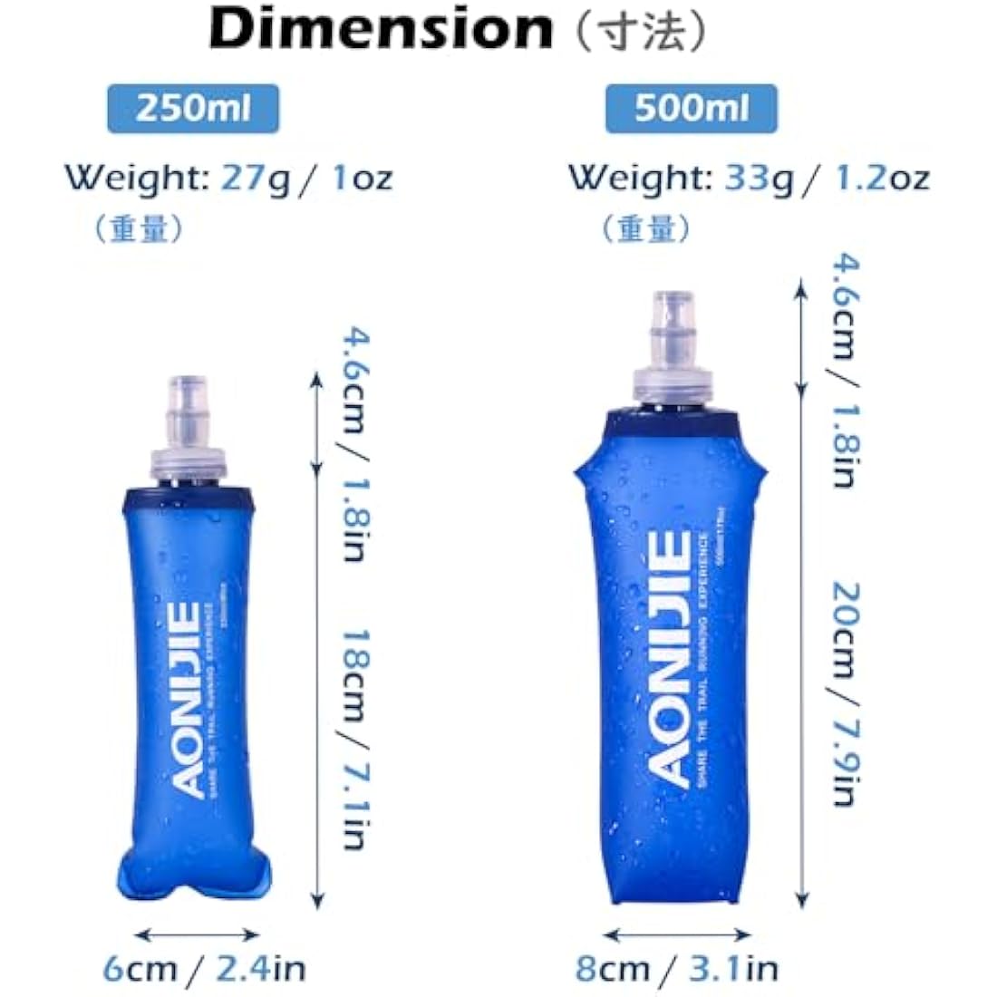 TRIWONDER Soft Flask – BPA-Free TPU Foldable Running Water Bottle