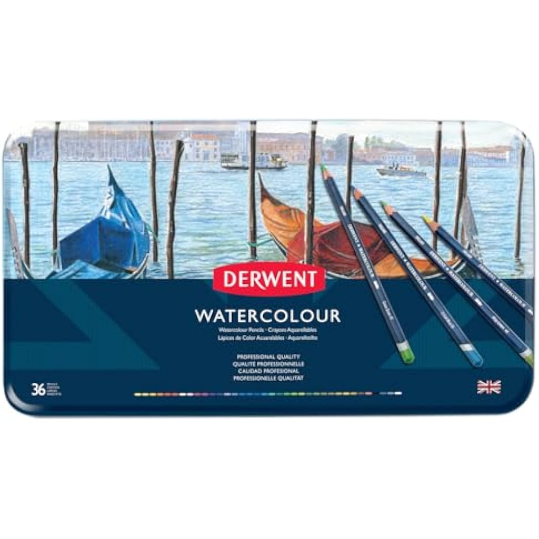 Derwent Watercolour Pencils – Professional Set of 36 for Blending