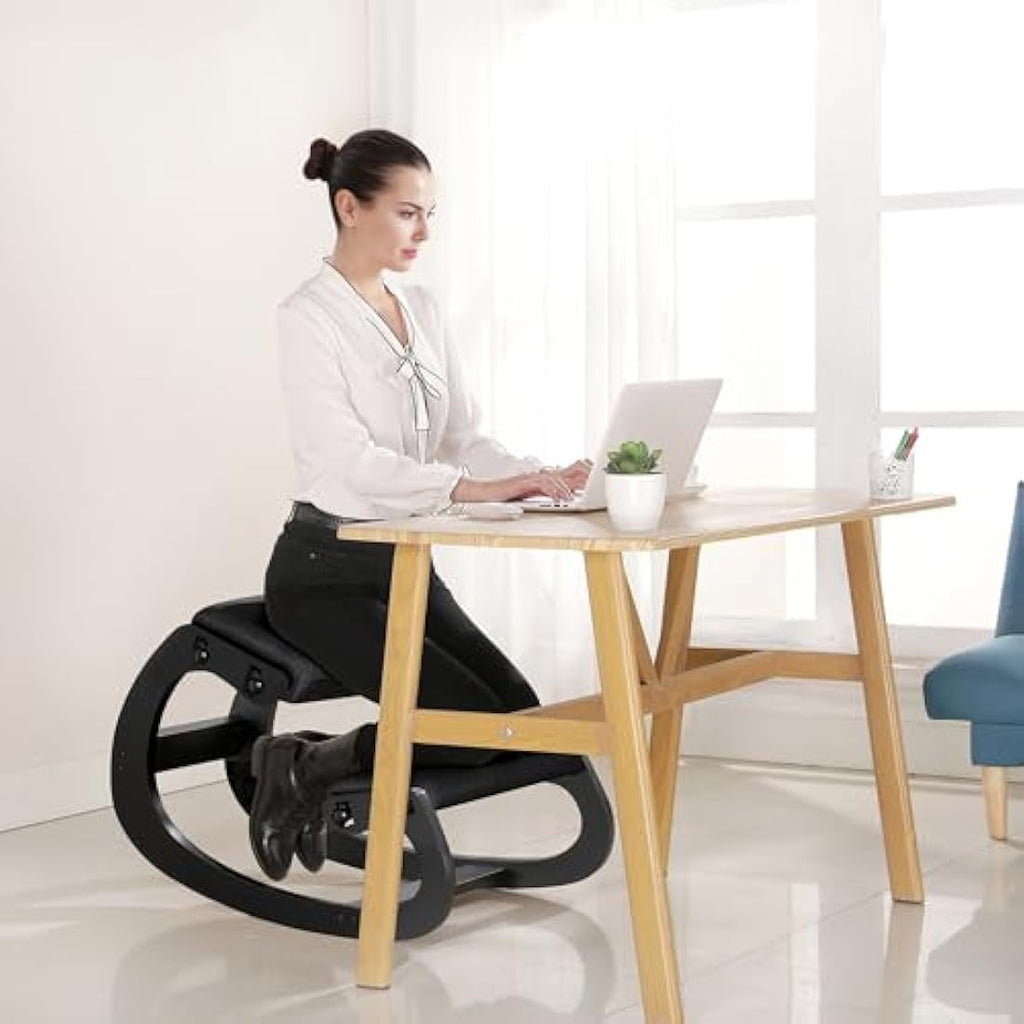 Ergonomic Kneeling Chair – Adjustable Wood Posture Stool