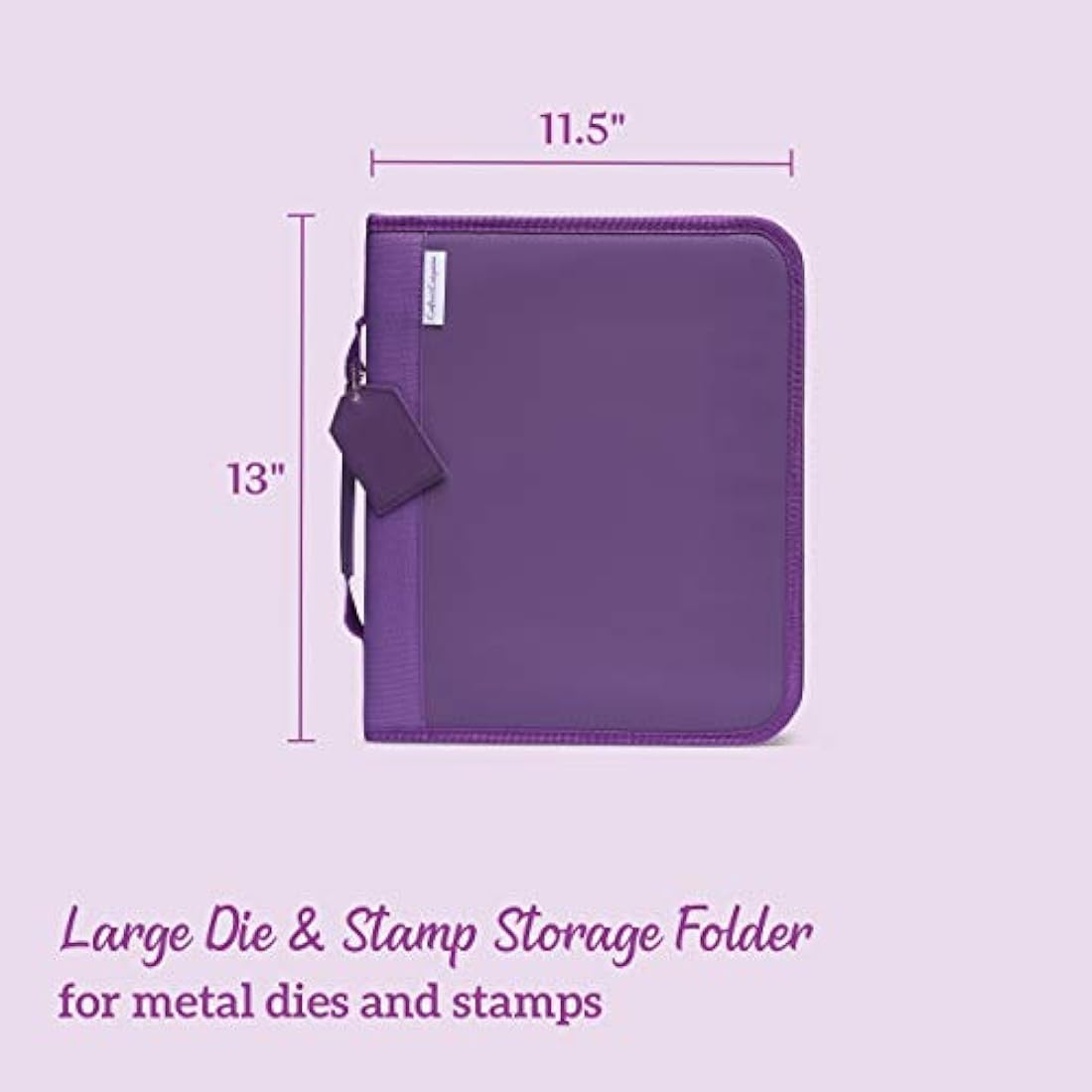 Crafter’s Companion Large Die & Stamp Storage Folder – Purple Fabric