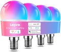 Lepro BP1 E14 AI Smart Bulb – Music Sync & Voice Control, 4 Pack